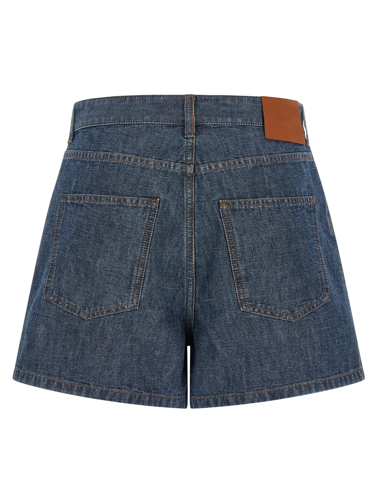 Fendi Bermuda-Shorts aus blauer Baumwolle