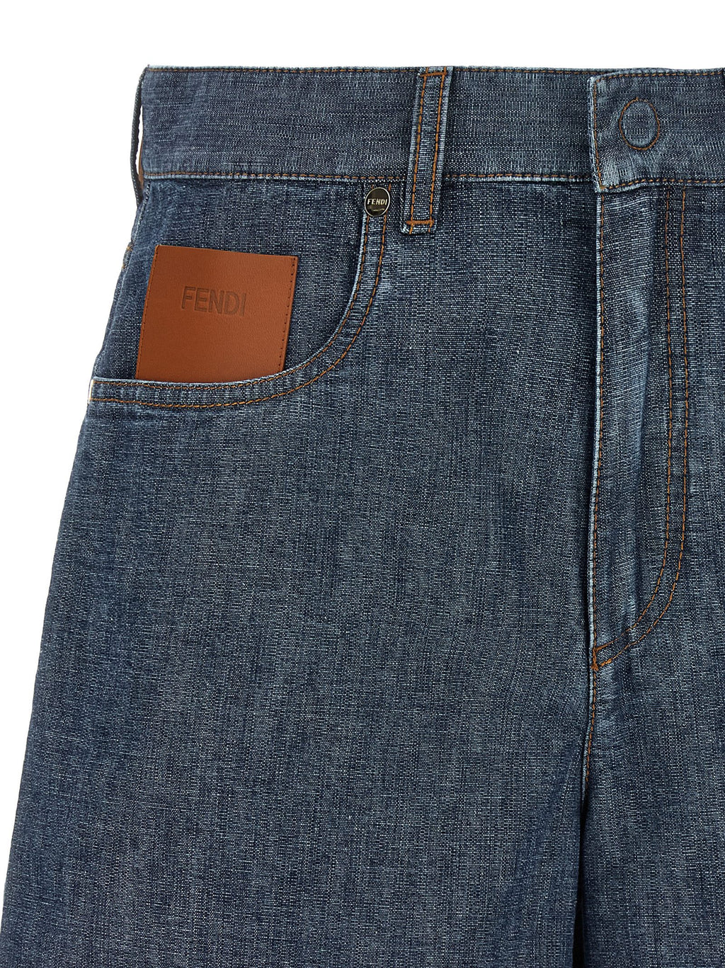 Fendi Bermuda-Shorts aus blauer Baumwolle