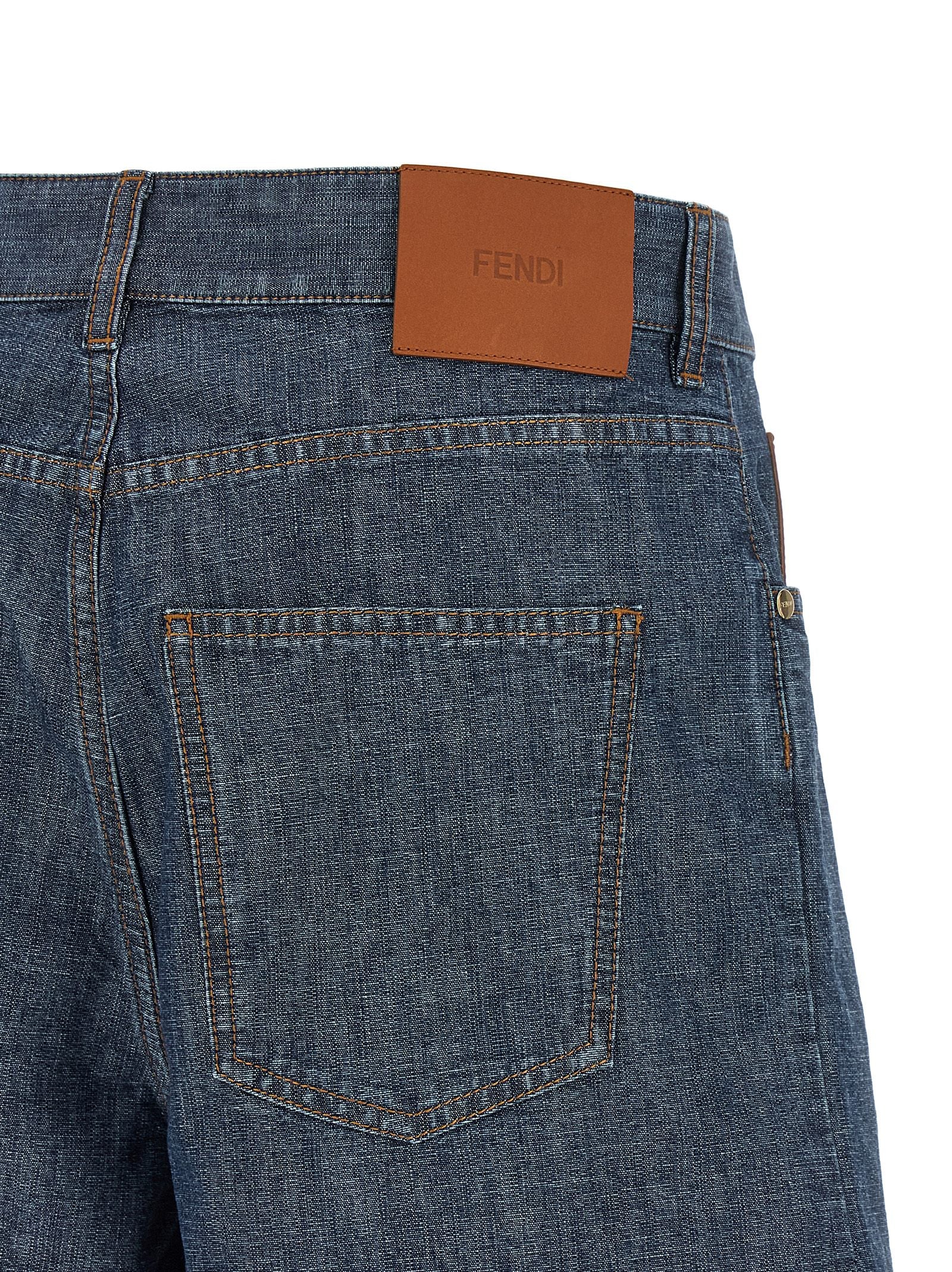 Fendi Bermuda-Shorts aus blauer Baumwolle