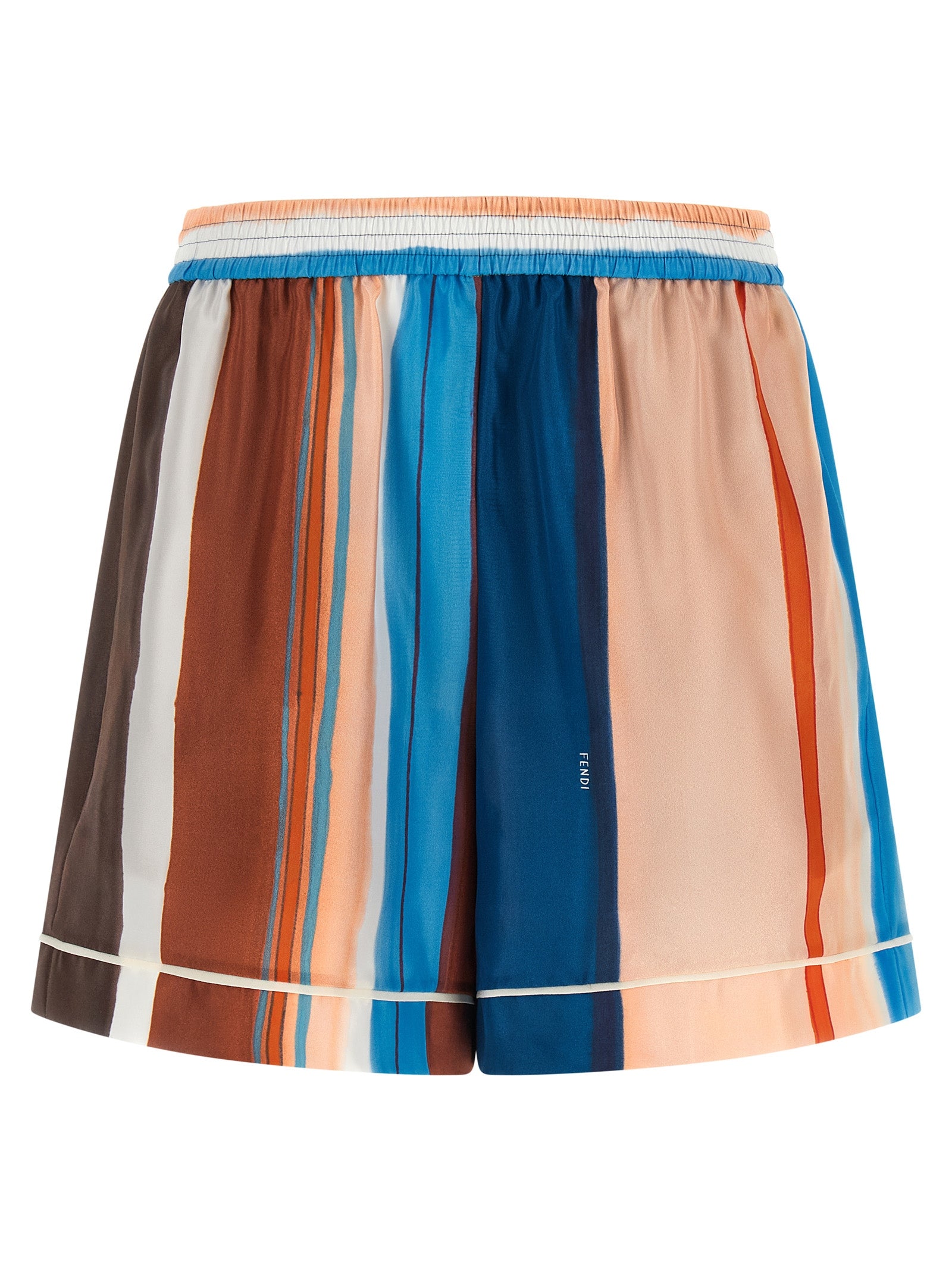Fendi Multicolor Seidenbermudashorts