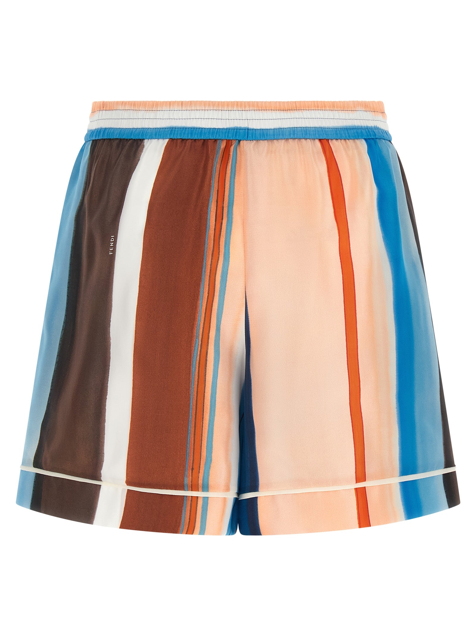 Fendi Multicolor Seidenbermudashorts