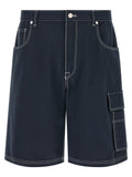 Fendi Bermuda-Shorts aus blauer Baumwolle