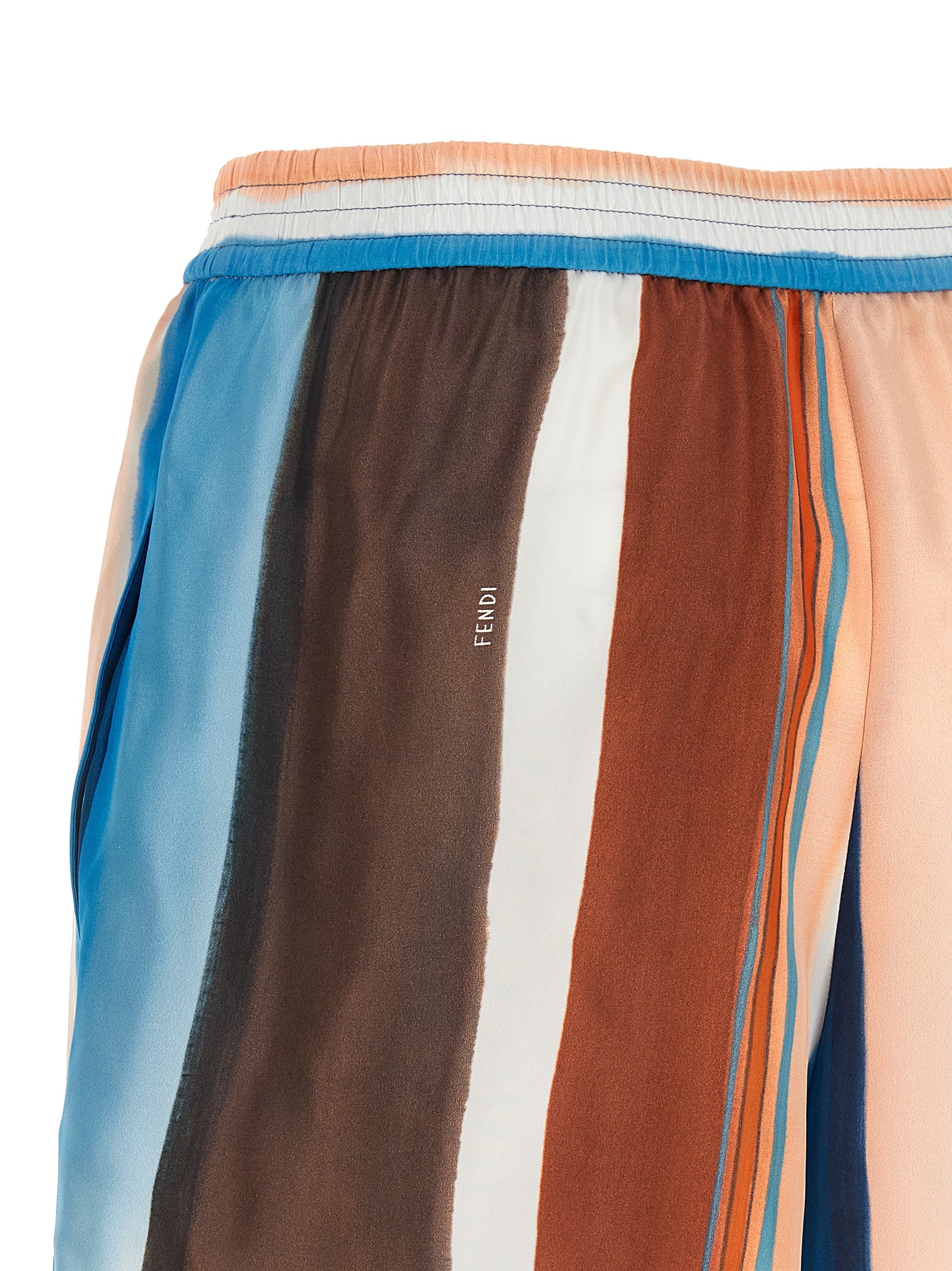 Fendi Multicolor Seidenbermudashorts