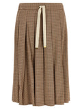 Jupe midi beige en viscose de la marque Moncler, finition élégante et coupe fluide visible sur l'image.