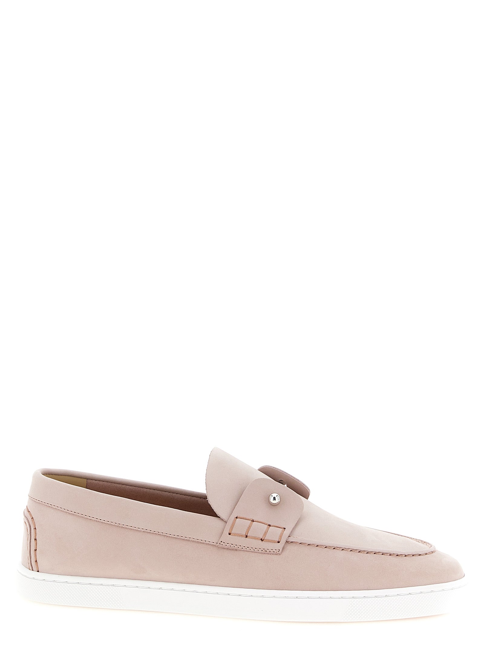 Mocassins Christian Louboutin en cuir de veau multicolore à enfiler, élégants et colorés, pour homme ou femme.