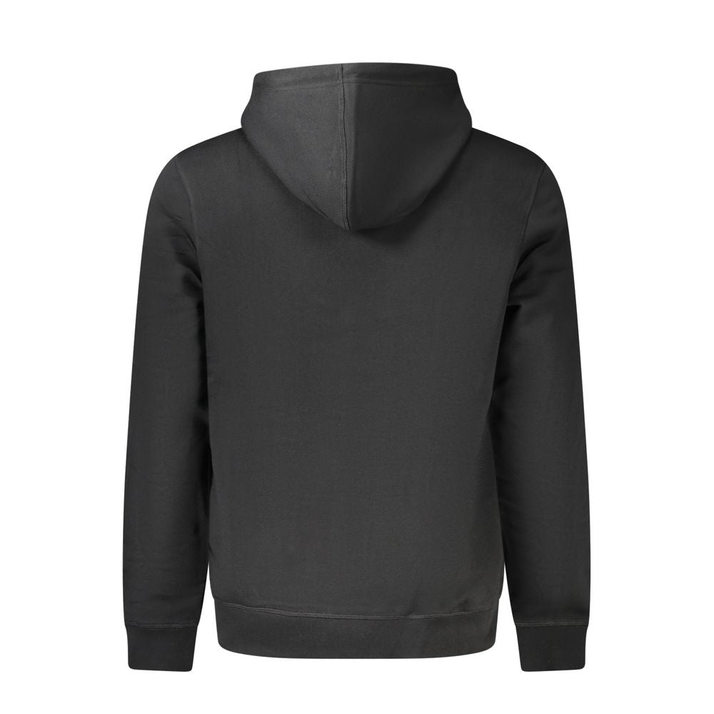 Sweat à capuche homme Hugo Boss en coton noir, avec logo discret sur la poitrine, confortable et élégant.