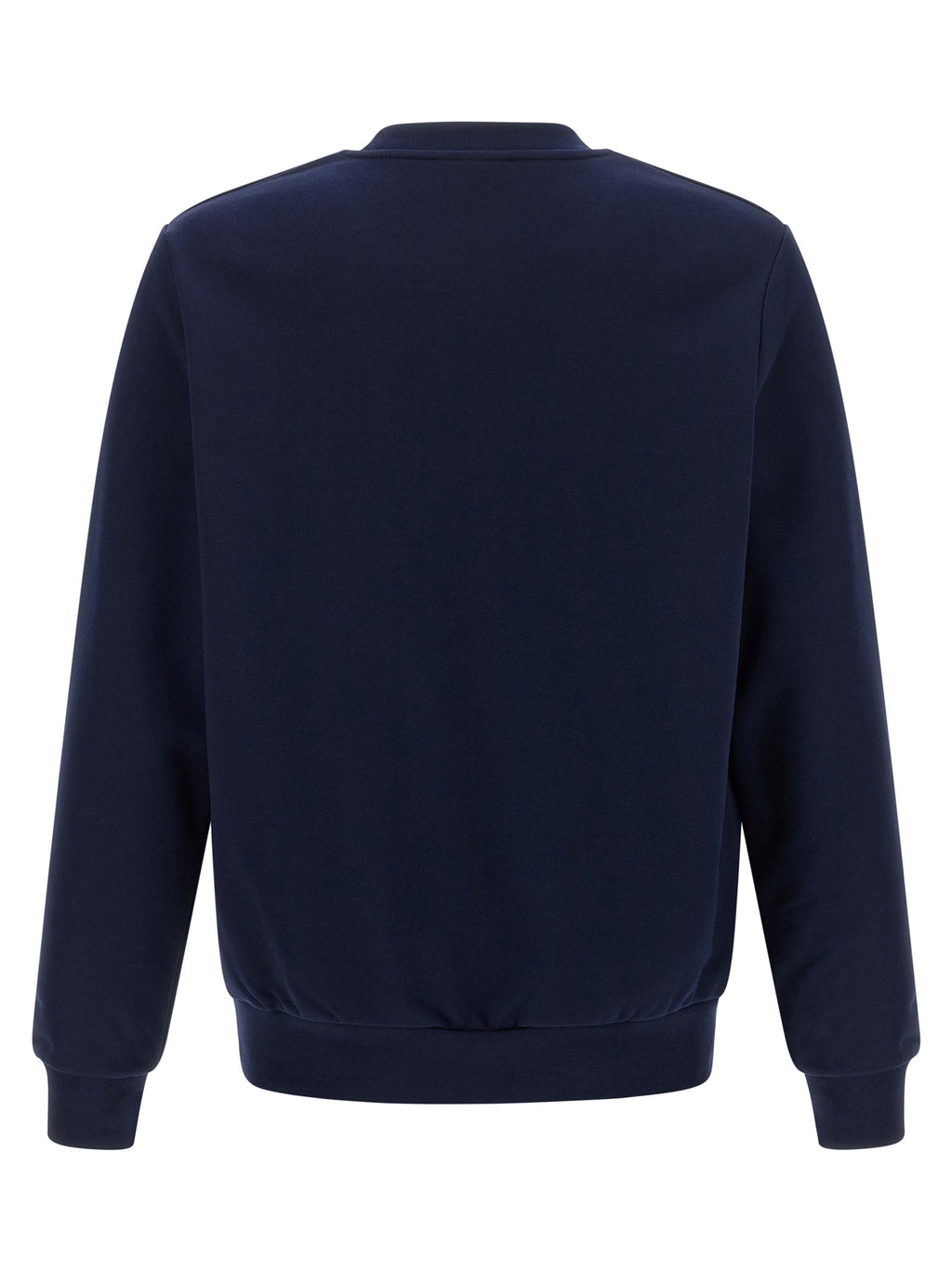 Sweatshirt en coton bleu Lacoste pour homme, logo crocodile visible sur la poitrine, style décontracté et confortable.