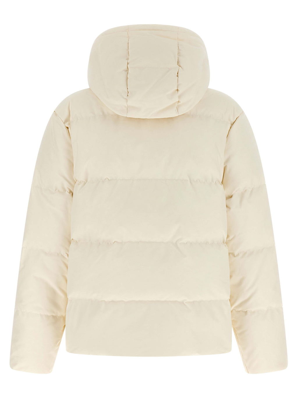 Veste longue en polyester blanche de Polo Ralph Lauren, coupe classique et design élégant, vue de face.