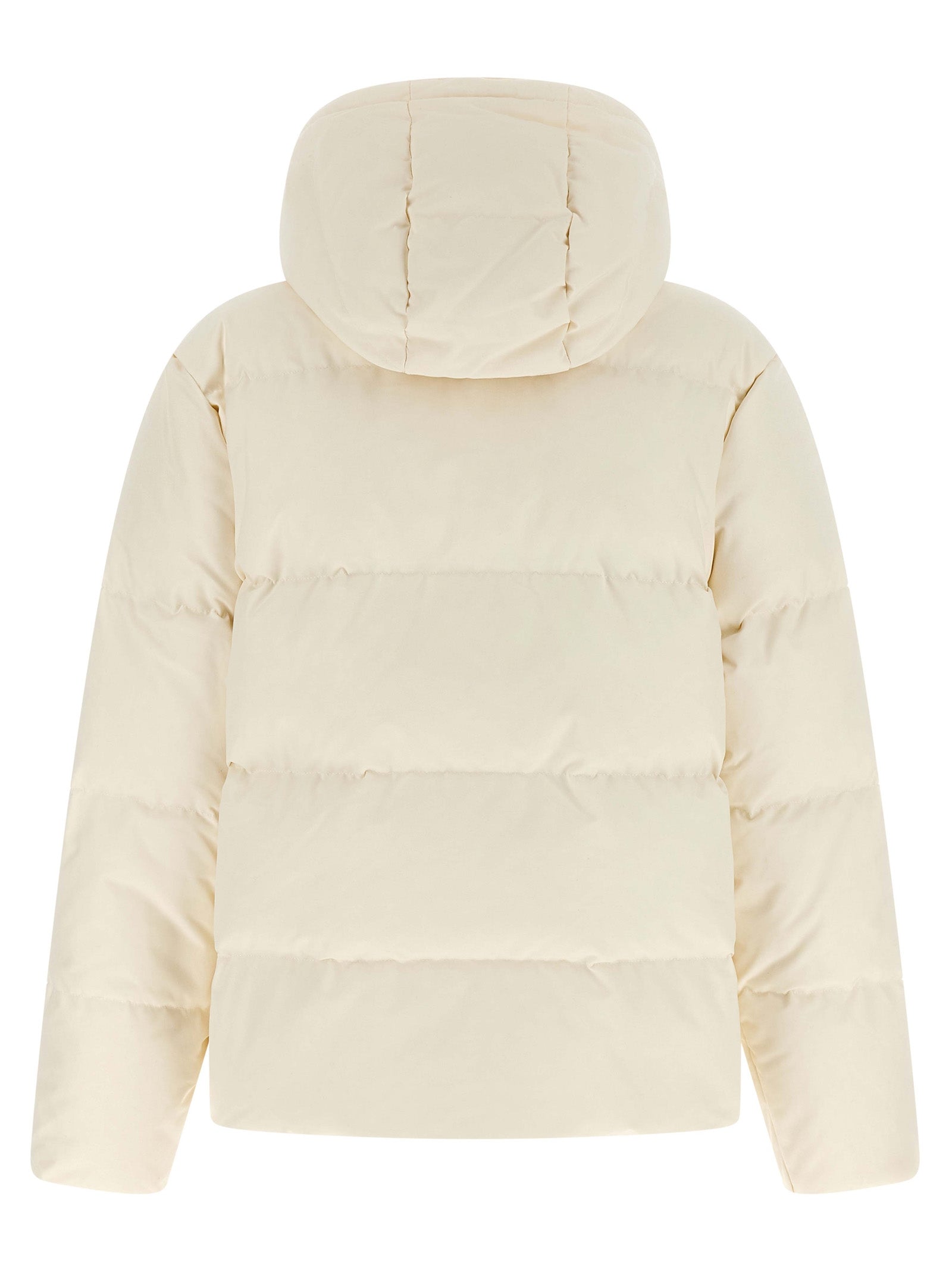 Veste longue en polyester blanche de Polo Ralph Lauren, coupe classique et design élégant, vue de face.