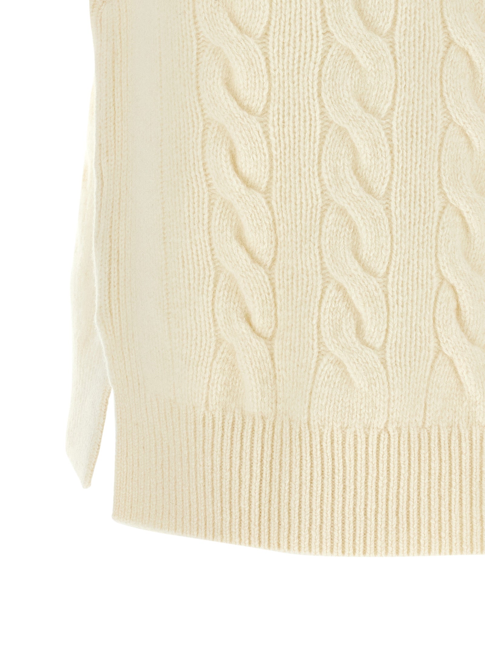 Veste sans manches en laine blanche de Polo Ralph Lauren, élégante et ajustée, idéale pour un look chic et décontracté.