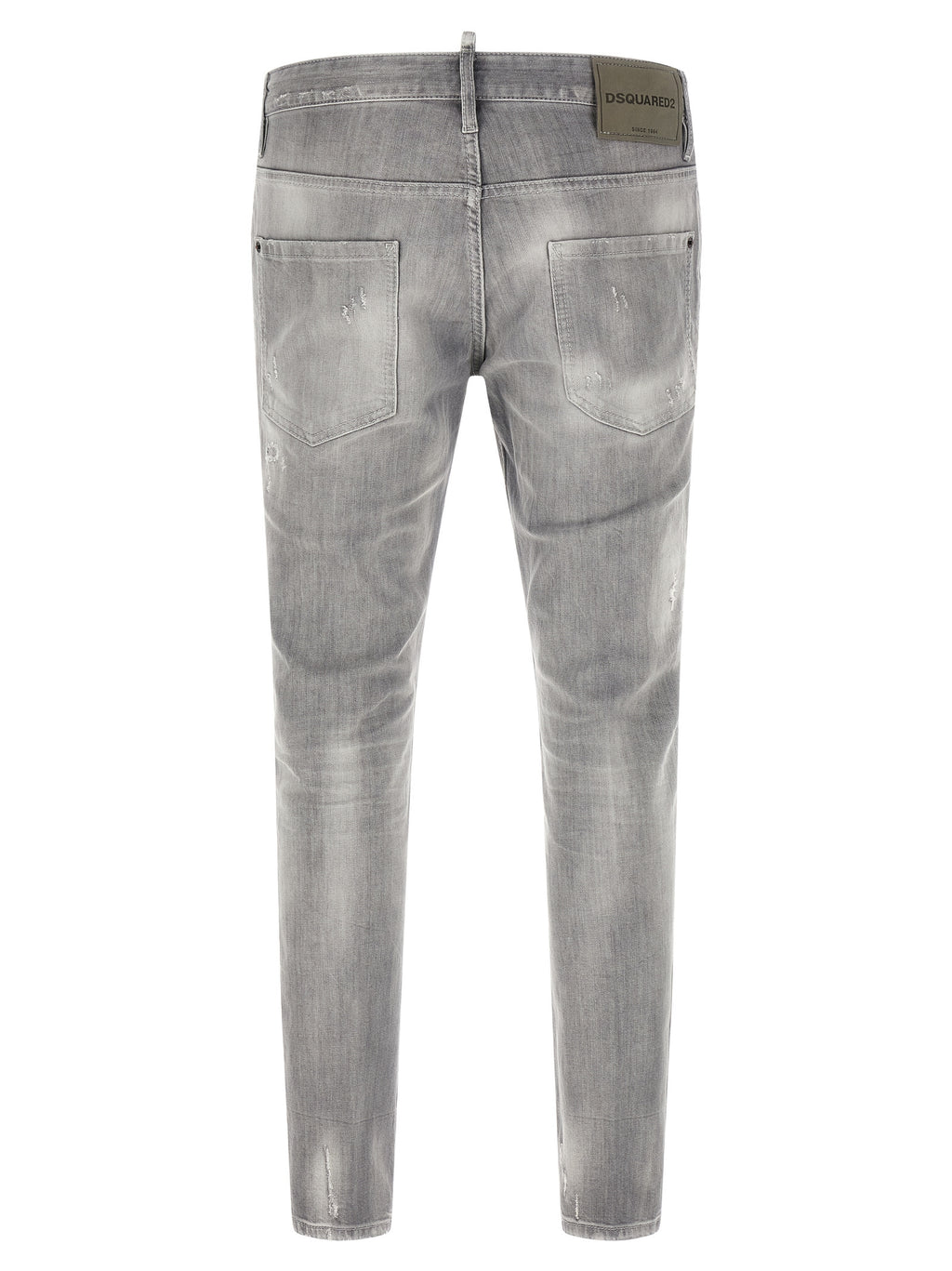 Jeans gris en coton de coupe tapered de Dsquared², pantalon décontracté avec détails modernes et style tendance.