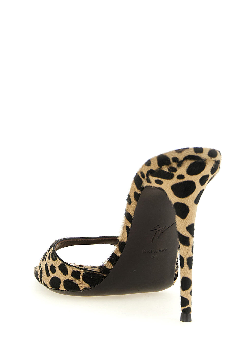 Sandales à talons stilettos pour femmes Giuseppe Zanotti en cuir de veau multicolore, élégantes et sophistiquées