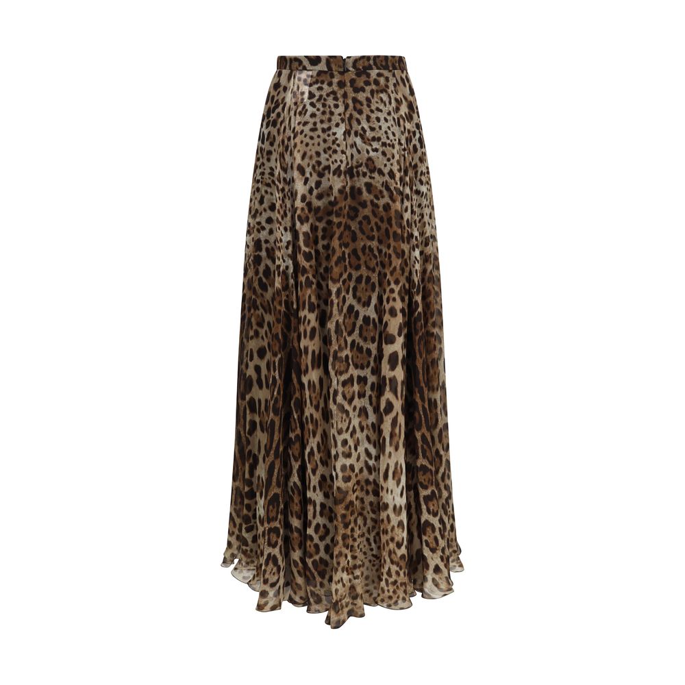 Dolce & Gabbana Beiger Seiden-Maxirock