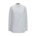 Chemise blanche en coton de Dolce & Gabbana, style élégant, boutons apparents, col classique, tissu léger et confortable.