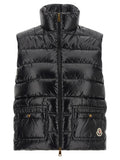 Moncler Schwarze ärmellose Jacke aus Polyamid