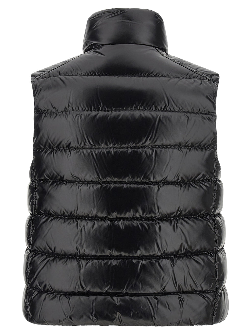 Moncler Schwarze ärmellose Jacke aus Polyamid