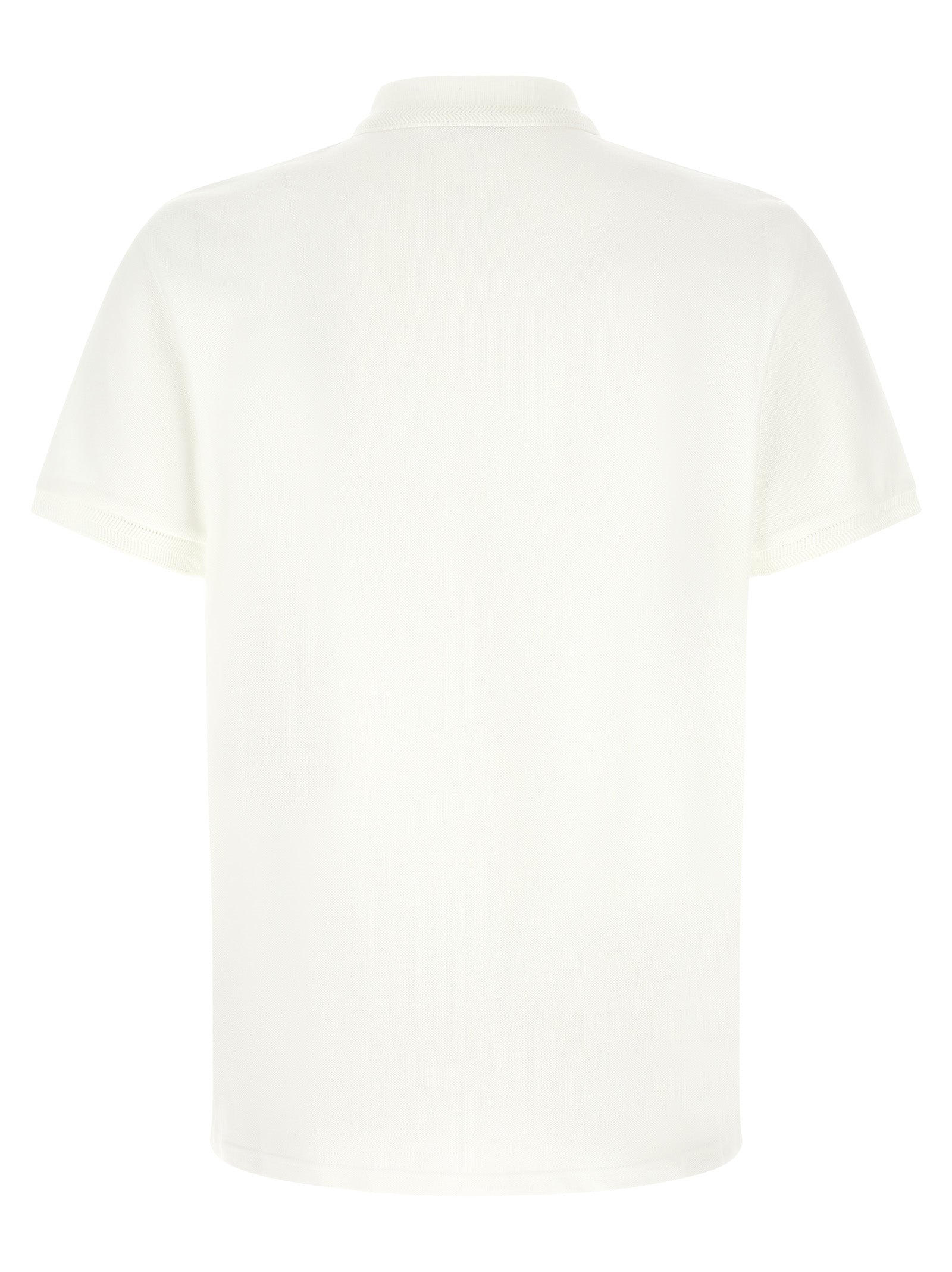 Moncler Polohemd aus weißer Baumwolle