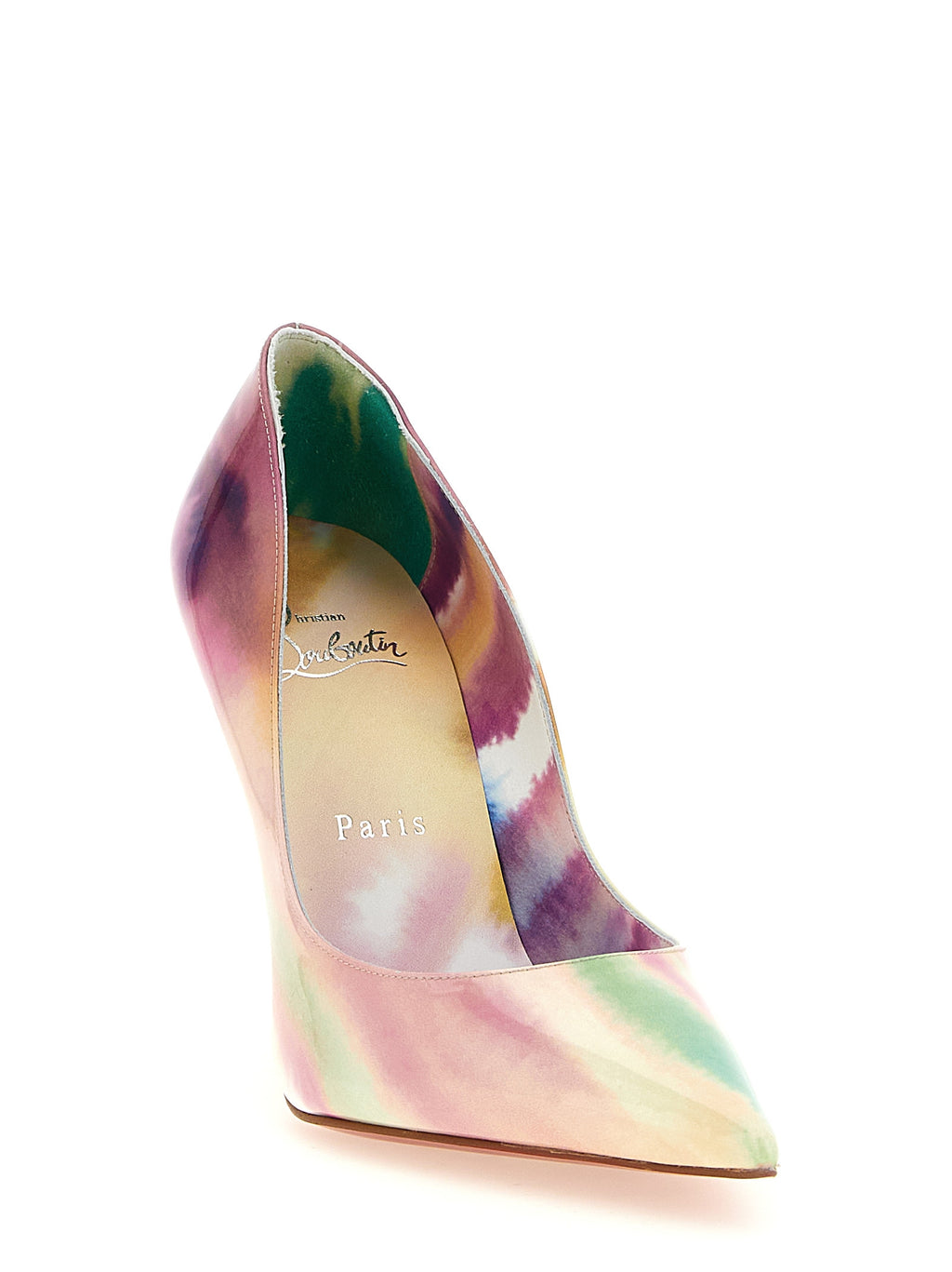 Christian Louboutin Pumps aus mehrfarbigem Kalbsleder mit hohem Absatz