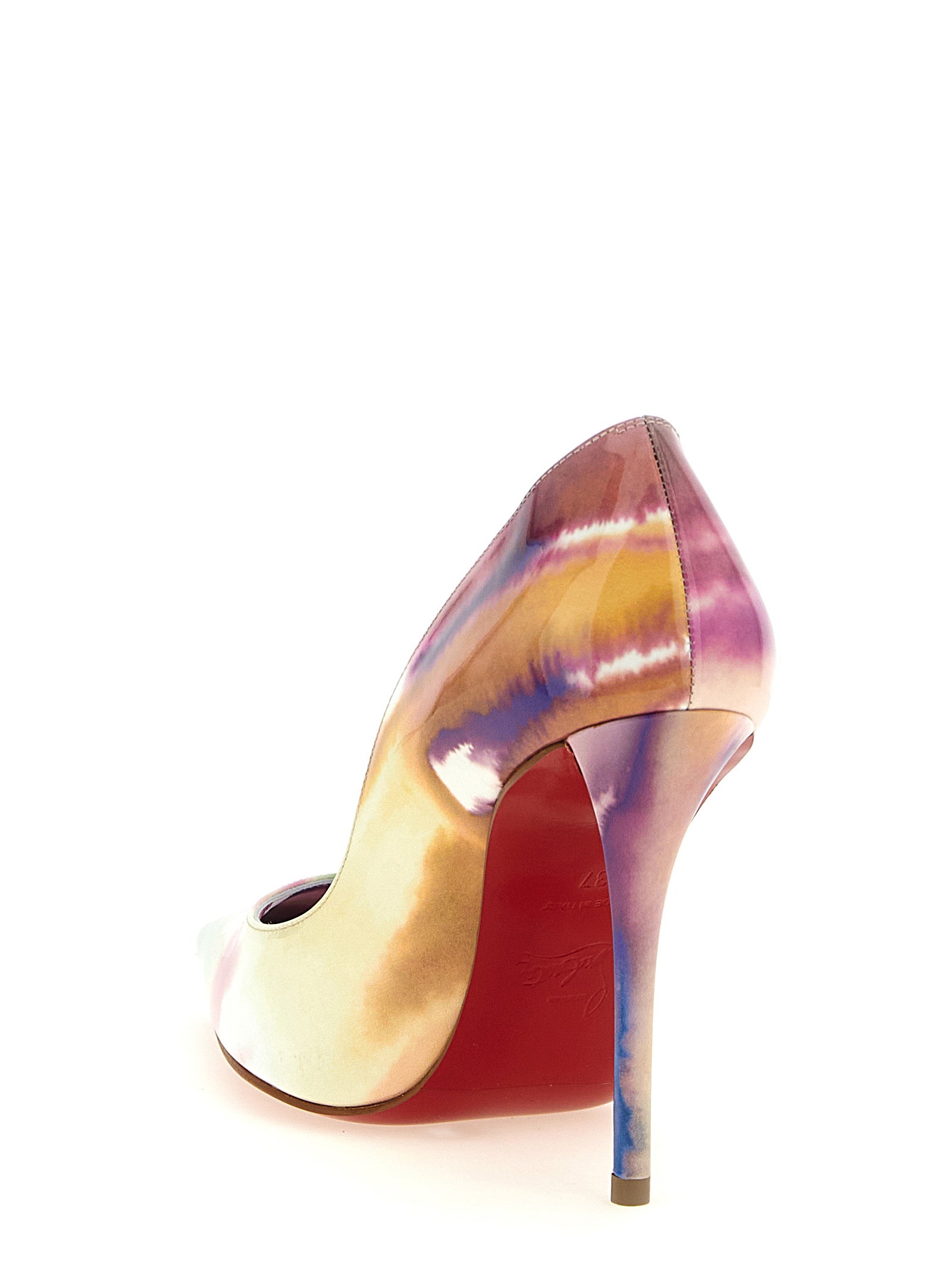 Christian Louboutin Pumps aus mehrfarbigem Kalbsleder mit hohem Absatz