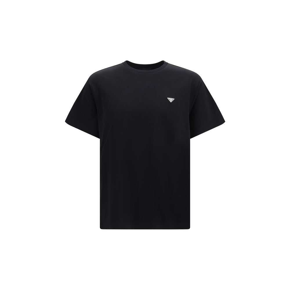 Prada T-Shirt aus schwarzer Baumwolle