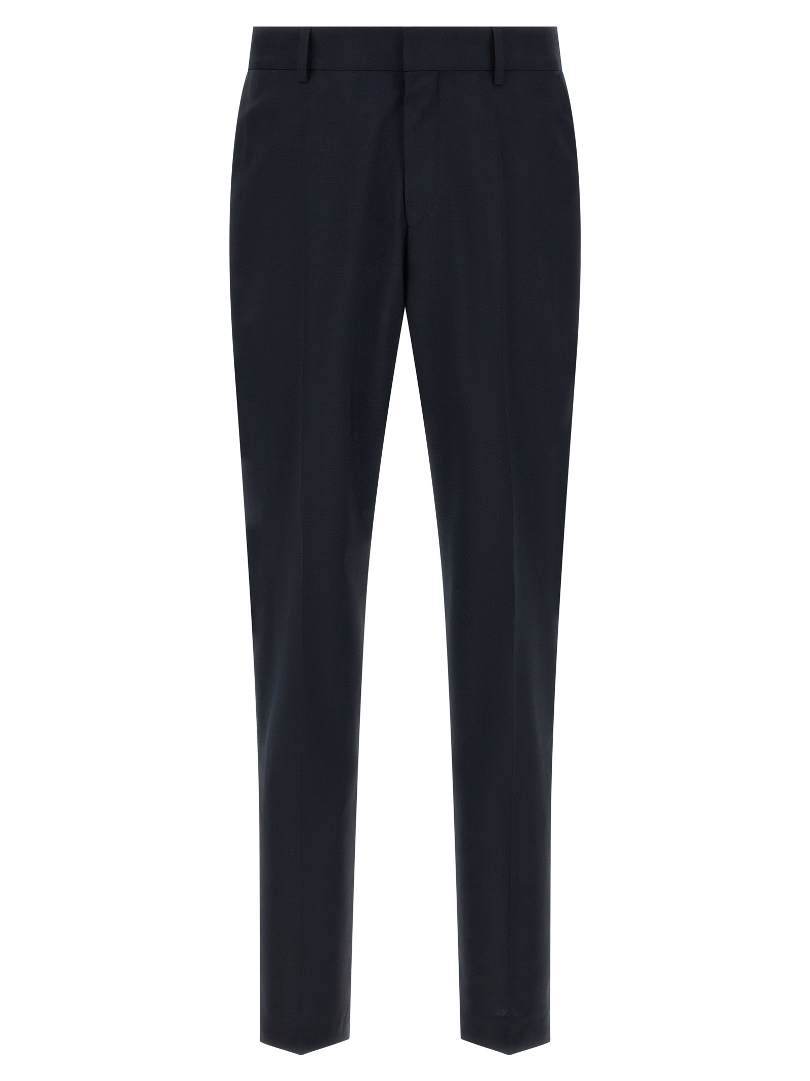 Costume deux pièces en laine vierge bleue de Hugo Boss, veste et pantalon élégants pour homme.