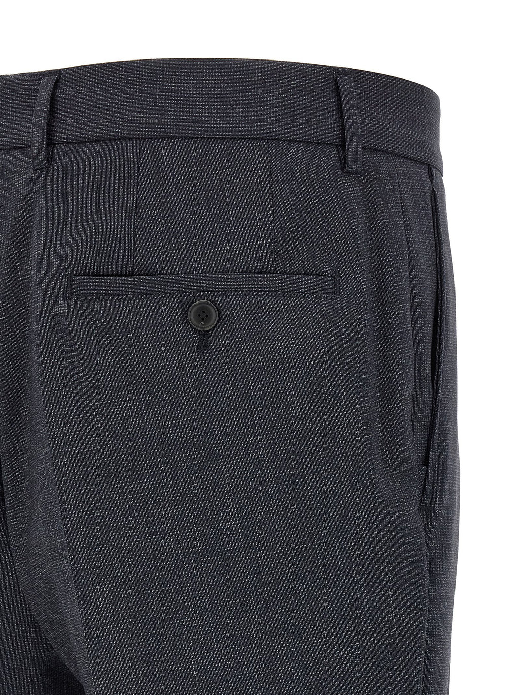 Costume deux pièces en polyester bleu Hugo Boss, veste et pantalon élégants pour homme.