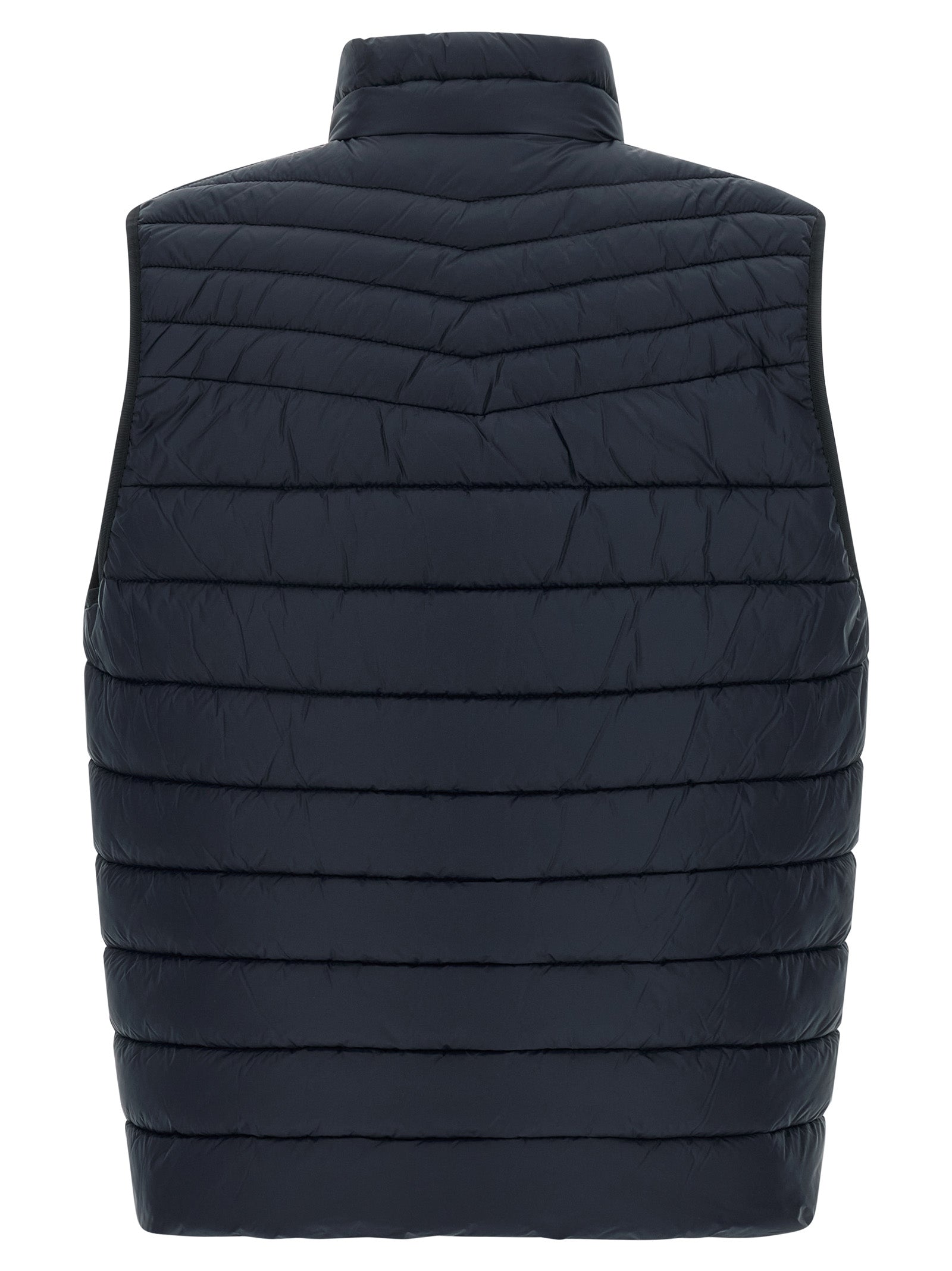 Hugo Boss Ärmellose Jacke aus recyceltem Polyamid in Blau
