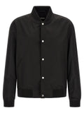 Veste bomber noire en polyester de Hugo Boss, coupe moderne avec col ras du cou et manches longues, style élégant et décontracté.