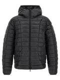 Veste longue en polyester noir Diesel, style décontracté, avec fermeture éclair et poches latérales.