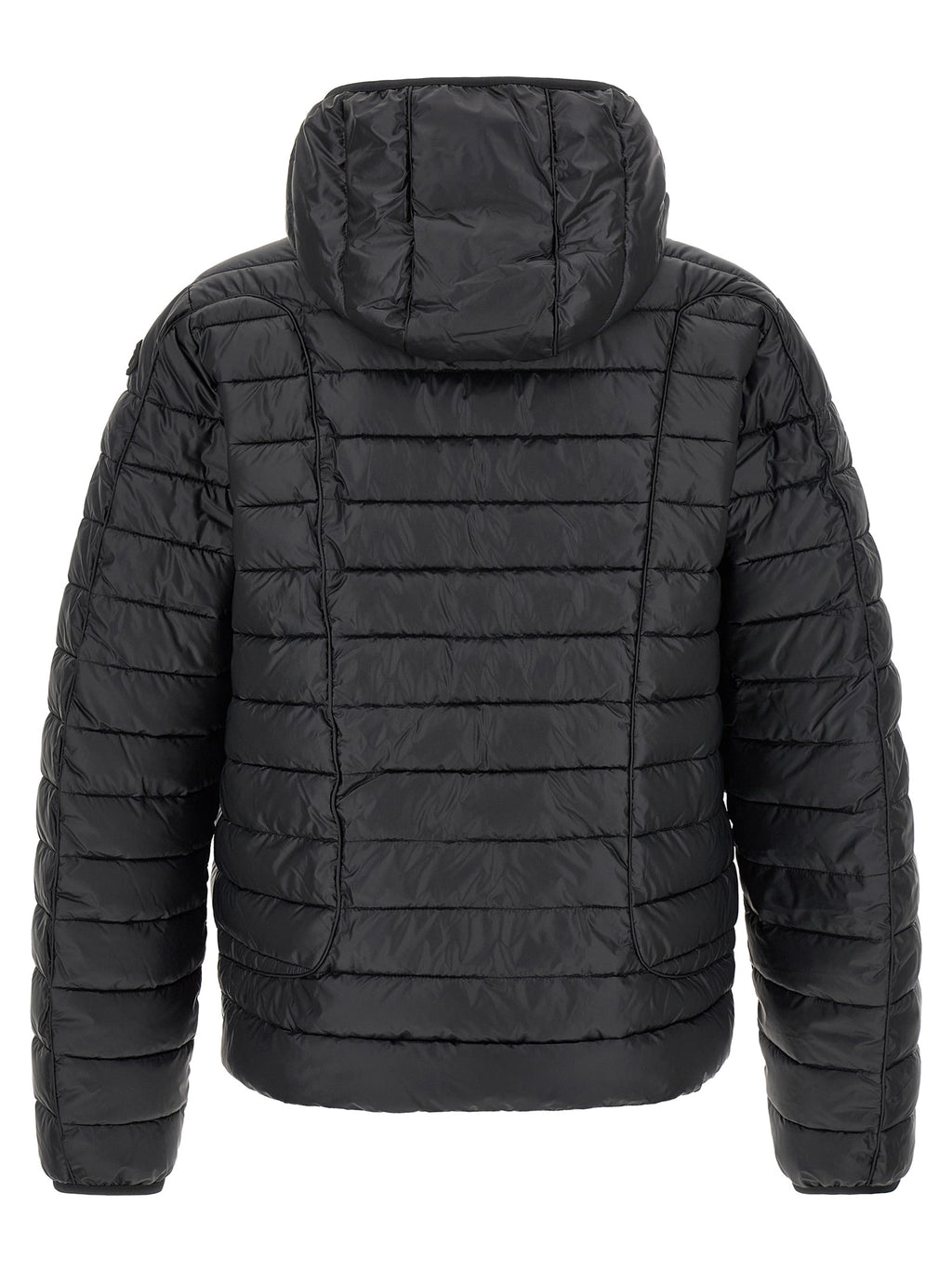 Veste longue en polyester noir de Diesel, style décontracté, avec fermeture éclair et col montant.