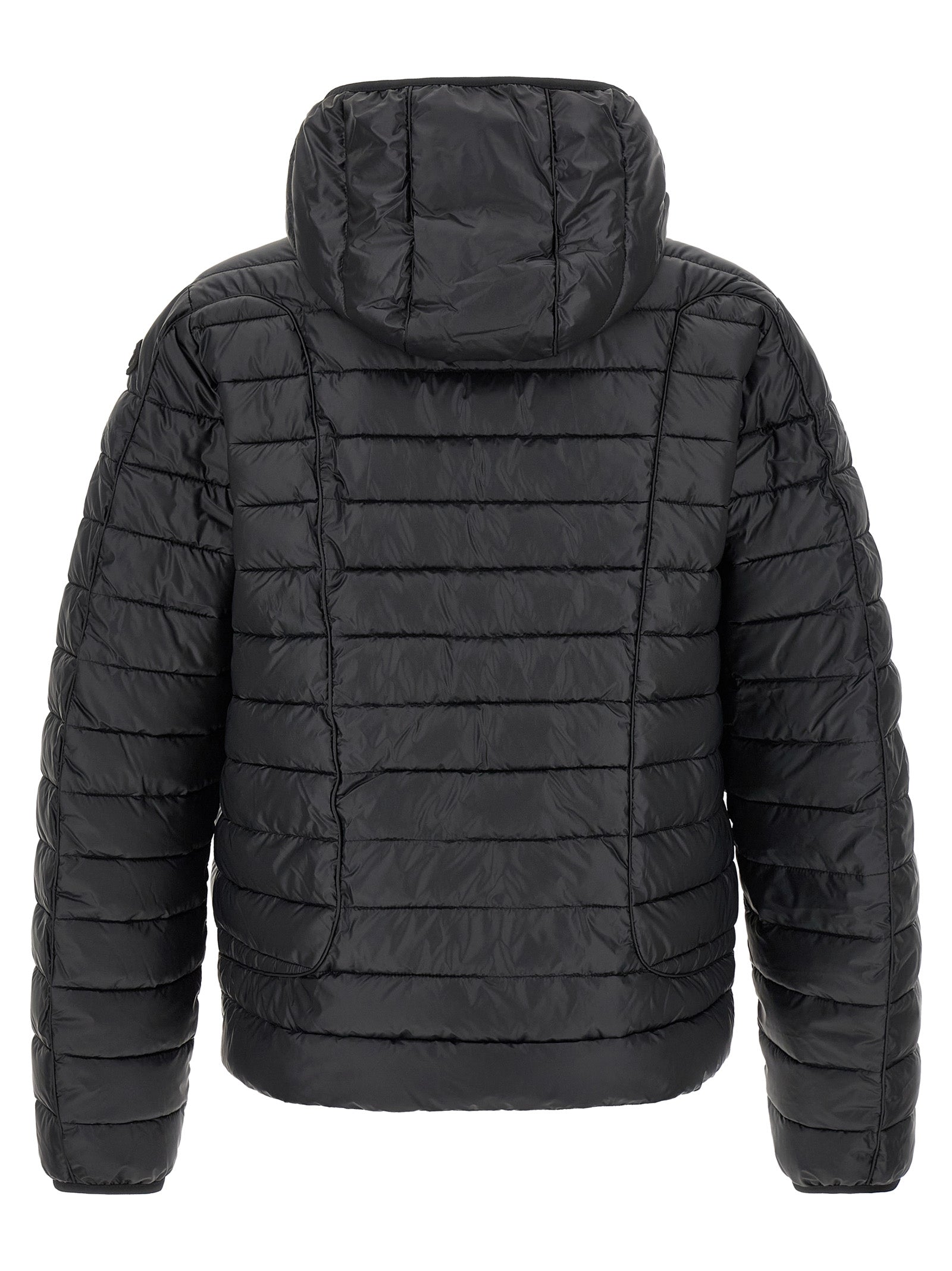 Veste longue en polyester noir de Diesel, style décontracté, avec fermeture éclair et col montant.