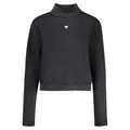 Sweat-shirt pour femmes Guess Jeans noir en polyester, style décontracté avec logo Guess visibles sur le devant.
