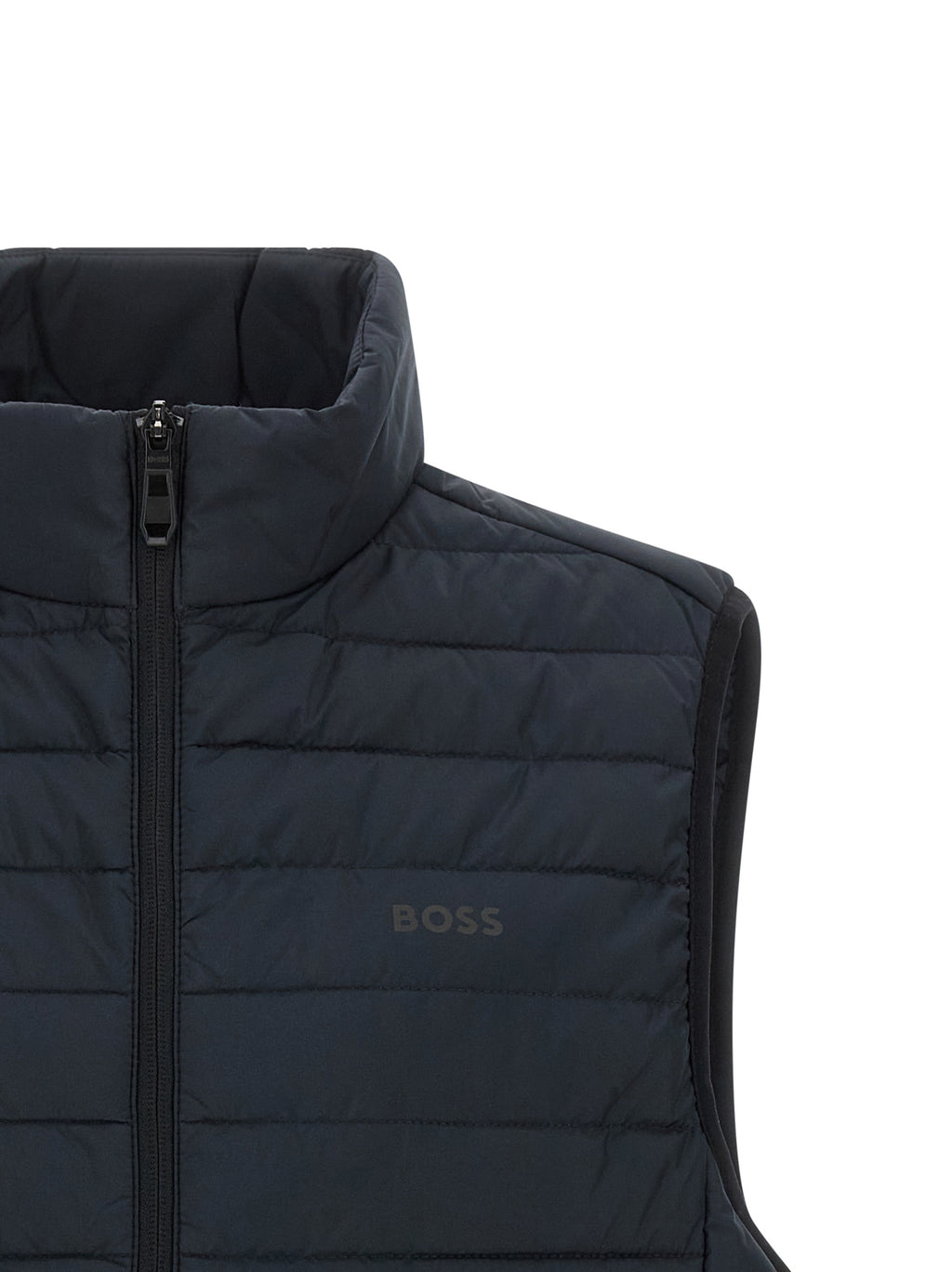 Veste sans manches en polyester bleue de Hugo Boss, légère et élégante, avec fermeture éclair devant, pour un style moderne.