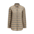 Burberry Beiges Baumwollhemd mit Muster