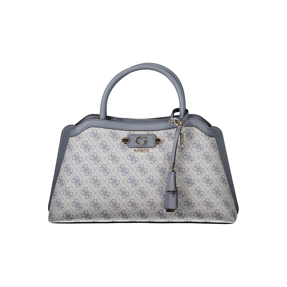 Sac à main en polyuréthane bleu azur de Guess Jeans pour femmes, élégant et tendance, avec détails modernes.