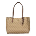 Sac à main Guess Jeans beige en polyuréthane pour femmes, avec détails élégants et bandoulière ajustable.