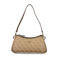 Sac à main beige en polyuréthane de Guess Jeans pour femmes, avec poignées et design élégant.