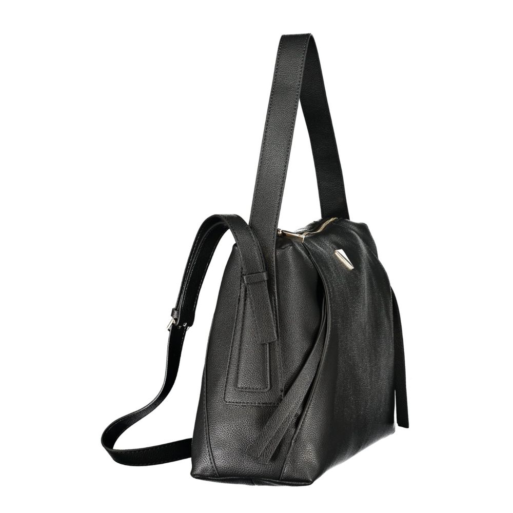 Sac à main Guess Jeans en polyuréthane noir pour femmes, avec détails modernes et style élégant visible sur l'image.