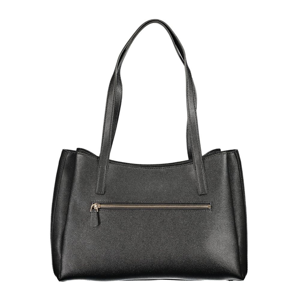 Sac à main Guess Jeans en polyuréthane noir pour femmes, élégant et tendance, avec détails modernes et espace de rangement.