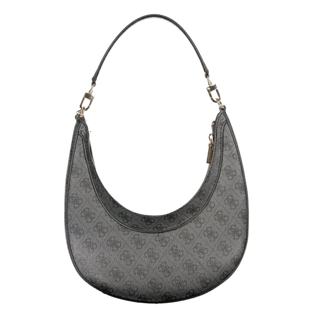 Sac à main Guess Jeans en polyuréthane noir pour femmes, avec détails élégants et design tendance.