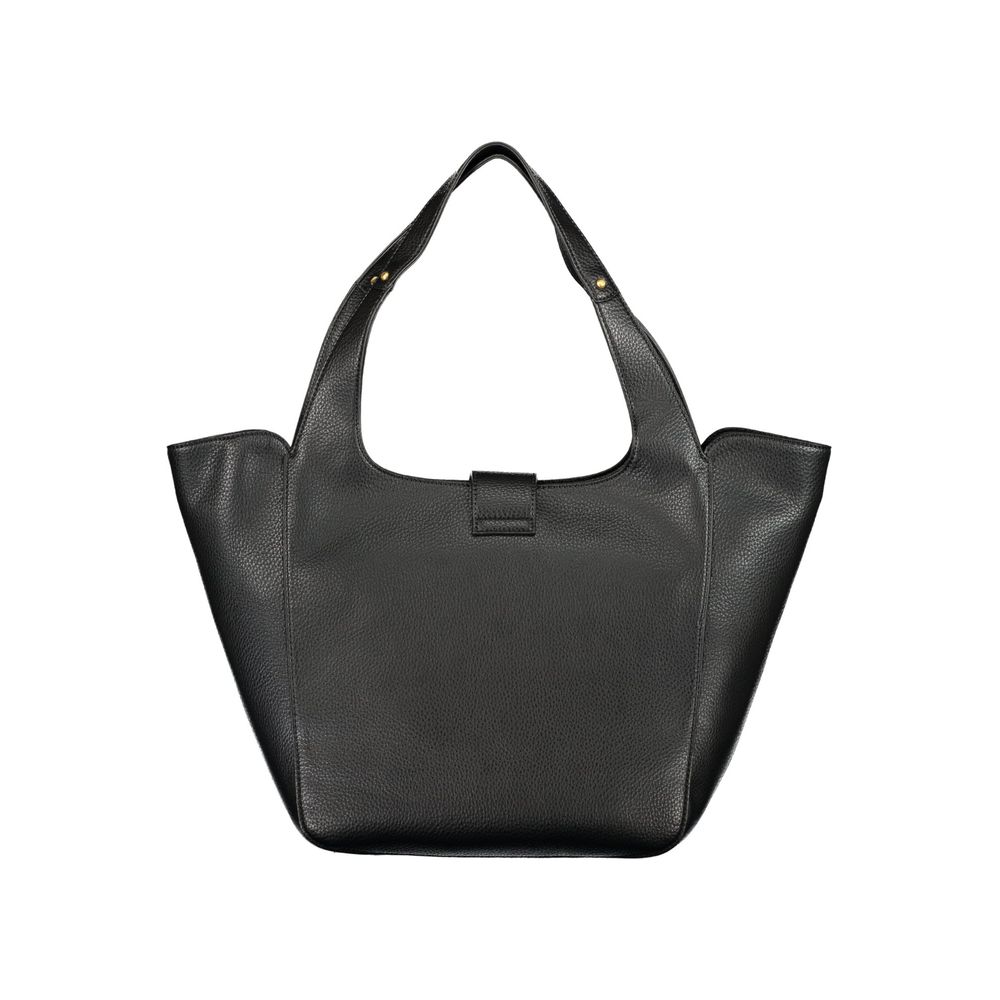 Sac à main Guess Jeans noir en polyuréthane pour femmes, avec design élégant et détails modernes.
