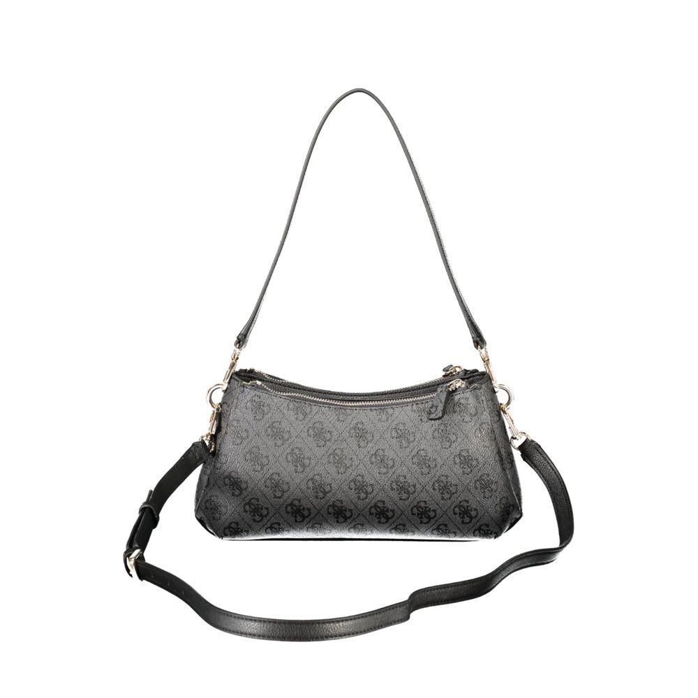 Sac à main Guess Jeans noir en polyethylene avec poignées, mode élégante et pratique pour le quotidien.