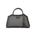 Sac à main Guess Jeans noir en polyuréthane pour femmes, avec poignées et bandoulière ajustable, design élégant et pratique.