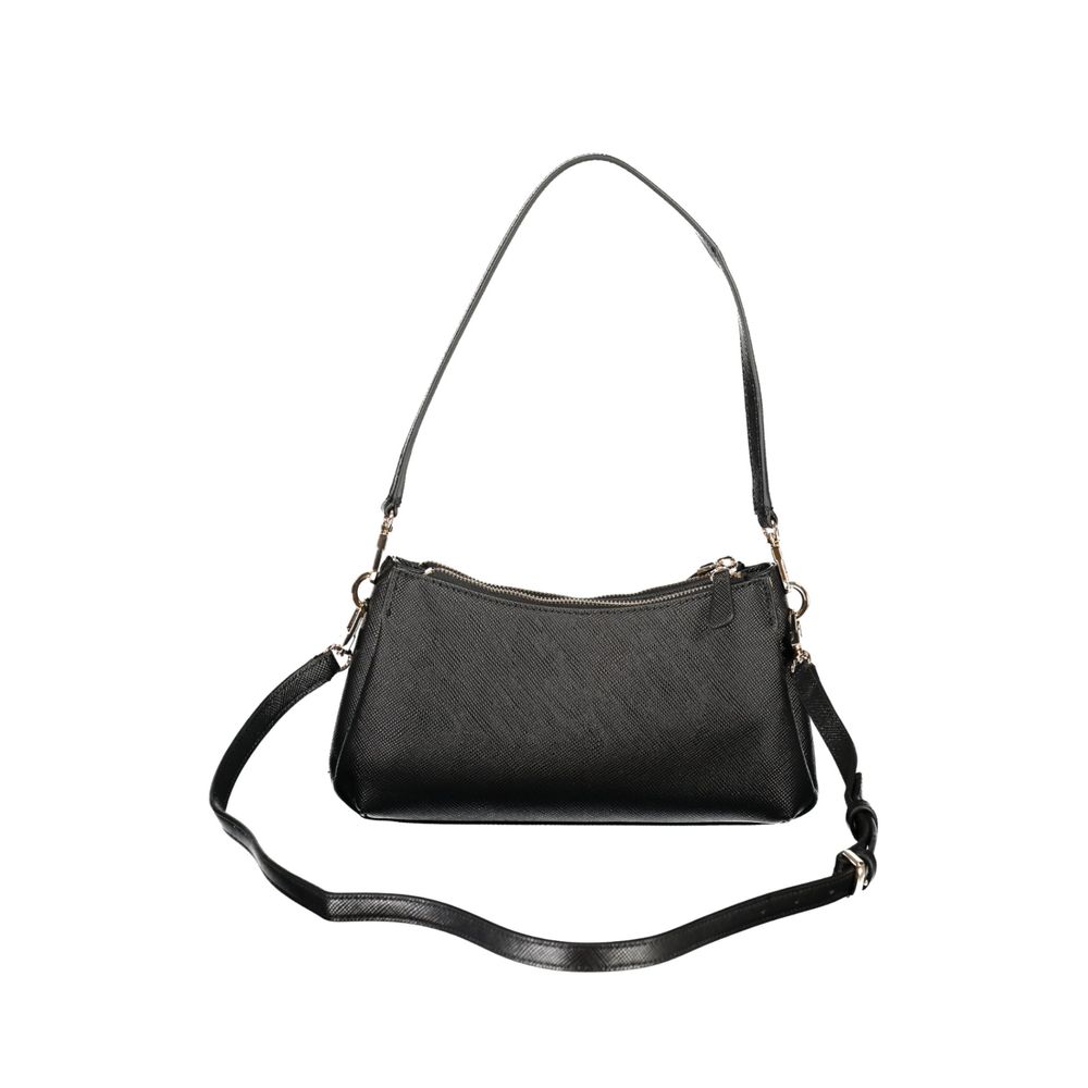 Sac à main Guess Jeans noir en polyuréthane pour femmes, avec détails élégants et design moderne.