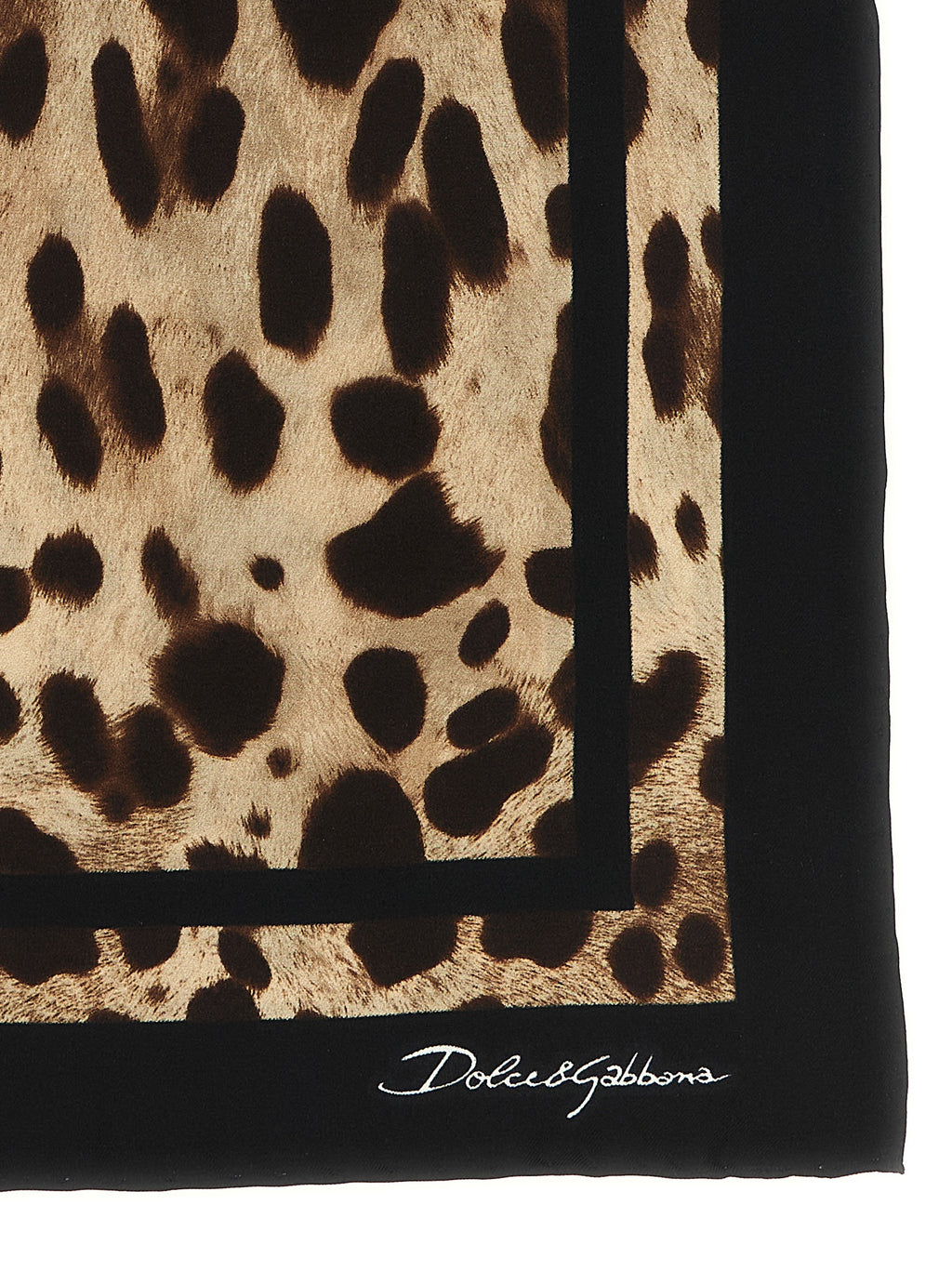 Dolce & Gabbana Brown Silk Scarf