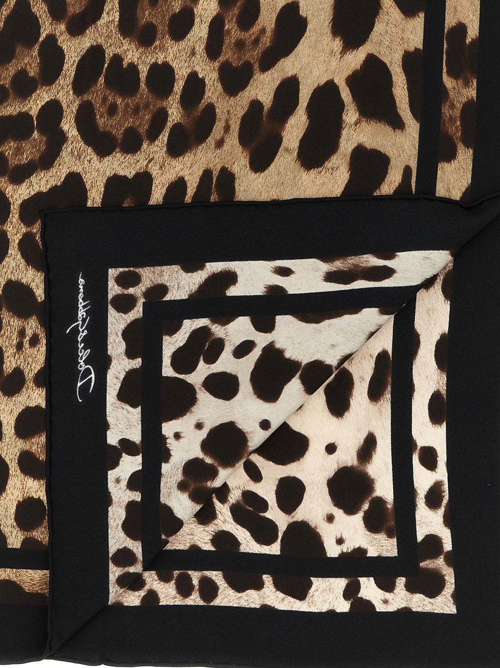 Dolce & Gabbana Brown Silk Scarf