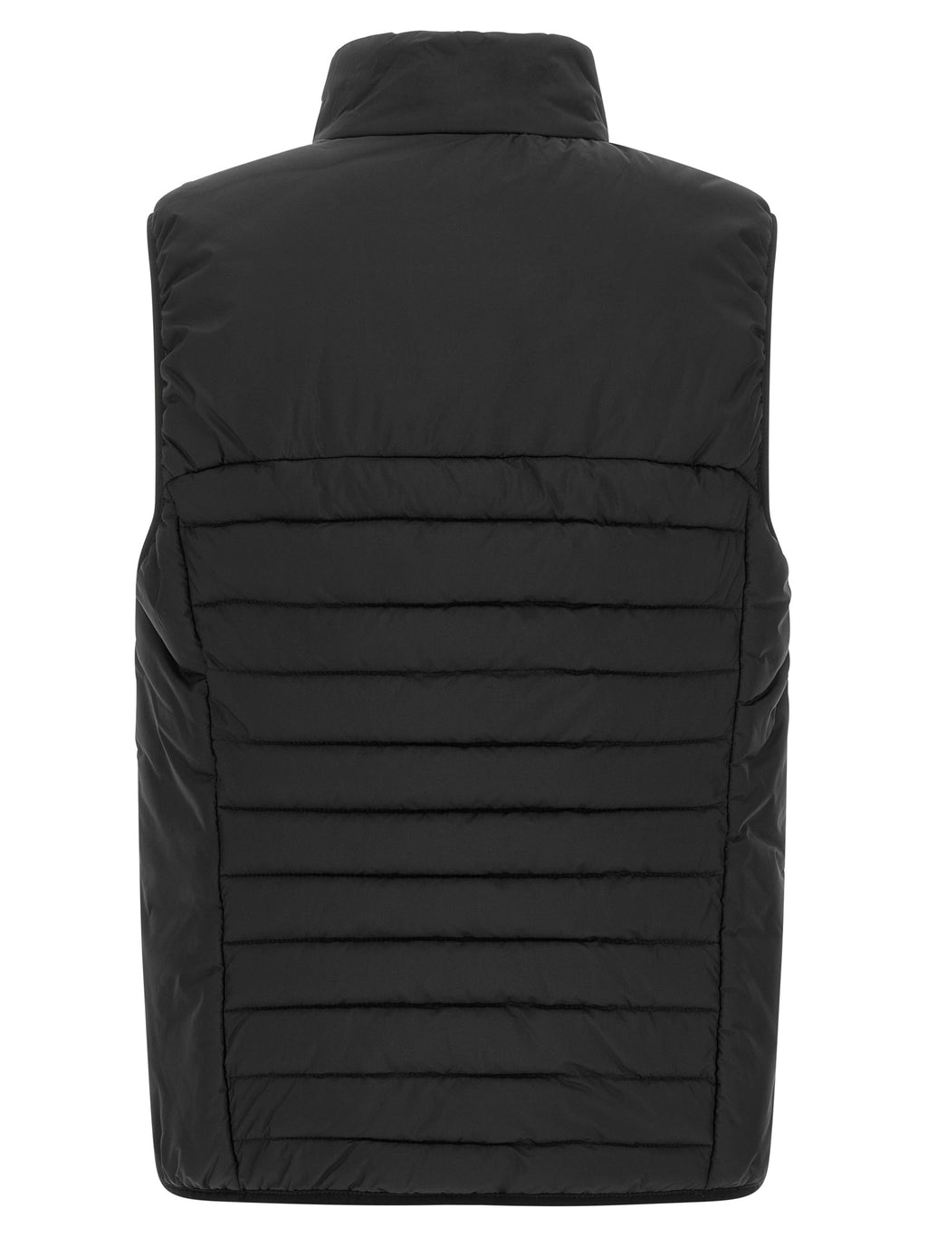 Veste sans manches en polyester noire de Hugo Boss, élégante et moderne, avec coupe ajustée et détails sophistiqués.