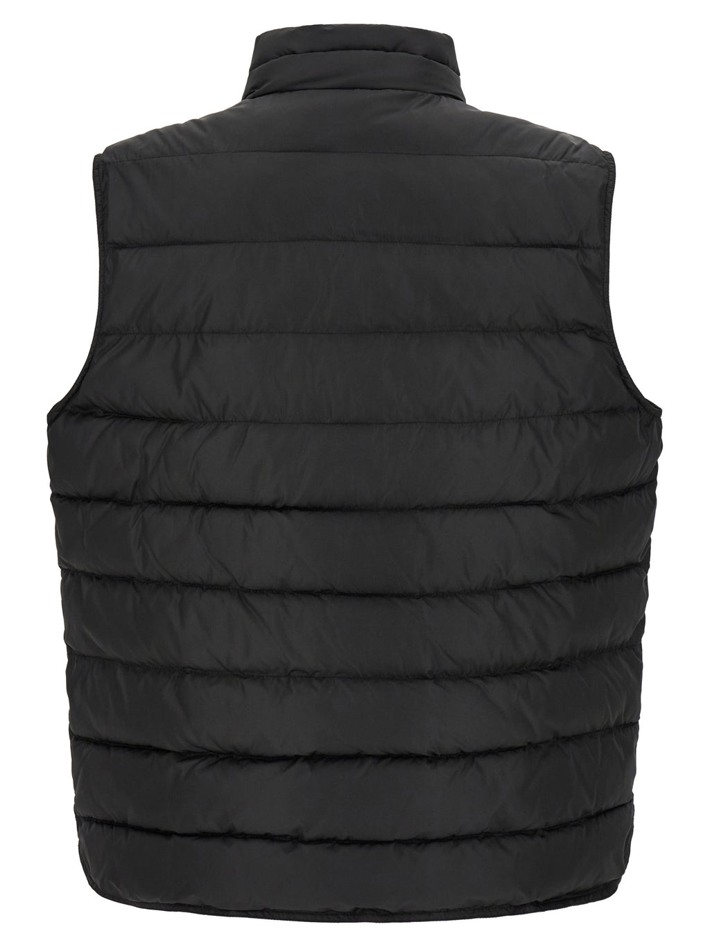 Veste sans manches en polyester noire de Dolce & Gabbana, élégante et moderne, vue de face sur un fond neutre.