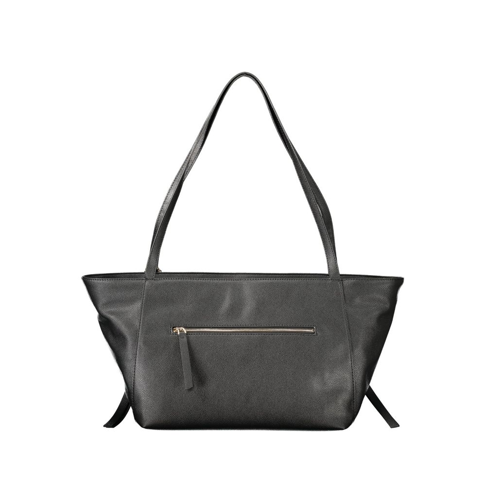 Sac à main noir en polyuréthane pour femmes de Guess Jeans, élégant et moderne avec détails tendance.