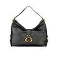 Sac à main noir en polyuréthane Guess Jeans pour femmes, avec design élégant et détails modernes.